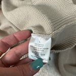 Pink Rose Beige Cropped Sweater w/White & Yellow Floral Embroidery Size Large Photo 6