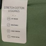 Victoria's Secret NWT Women’s Breathable Victoria Secret Green Ankle Stretch Cotton Leggings Sz Large Photo 3