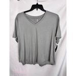 Ideology Active T-Shirt V-Neck Heather Gray Plus Size 3X Photo 1