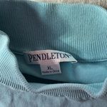Pendleton  Silk Nylon Blend Polo Shirt Light Blue Long Sleeve Casual Knit Top Photo 2