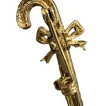 Vintage Candy Cane Brooch Pin Accessory Christmas Holiday Winter Red Photo 2