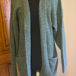 Miss Selfridge ❤️  Green Open Front Longline Knitted Cardigan with Pockets Photo 0