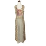 NWT VINTAGE 90s SL FASHIONS Romantic Maxi Dress Gold Size 8 Photo 2