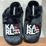 Karl Lagerfeld  Paris womens size 9 LUCILE BLACK FAUX FUR slippers New size 9 Photo 0