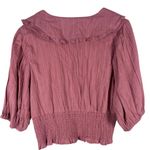 Vanilla Star Jeans Vanilla Star Puff Sleeve Portrait Collar Top Pink Size XL Photo 4