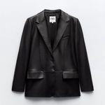 ZARA faux leather menswear style blazer BLOGGERS FAVORITE!! Photo 5