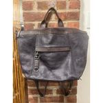 Free People Joey Distressed Convertible Backpack Dark Brown Photo 1