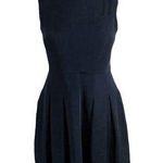 Shoshanna Dress Women’s Size 6 Navy Blue Classic Sleeveless Pleated Stretch Photo 0