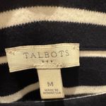 Talbots  Striped Ruffle Sleeve Knit Shift Dress Navy White Size M Photo 10