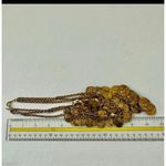 Crown Trifari vintage Roman coin multi strand necklace Gold Photo 6