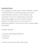 Johnny Was heavily embroidered Ioana velvet bomber jacket NWT Photo 9