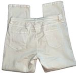 Boston Proper  Cream Off White high Rise Straight Leg Ankle Jeans Size 16 Stretch Photo 4