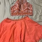 Rachel Allen Coral two piece beaded Dress Photo 0
