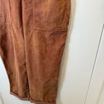 Aerie  Women's Brown Acid Wash Corduroy Oversized Jeans Overalls Photo 2
