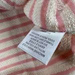 Jane & Delancey Women's Small Pink/Cream Striped Short Sleeve Hooded Terry Shirt Pink Photo 9