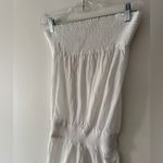 Victoria's Secret Victoria’s Secret White Beachy Sleeveless Linen Jumpsuit Cover Up Photo 1