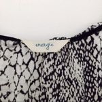 Energie  Women’s Size S Snake Print Short Sleeve Tie Blouse Photo 2