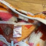 NEW Boho Aztec fleece 1/4 zip long sleeve pull over size XXL junior Orange Photo 3