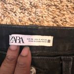 ZARA Black Distressed Raw Hem Straight Leg Jeans Women's Size 4 Photo 1