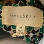 MELLODAY  Green‎ and Black Geo Print Top Medium Photo 10