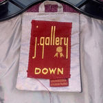 Vintage J. Gallery Puffer Goose Down Coat Purple Beige Small Size M Photo 2