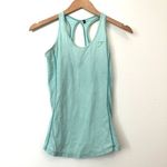 Gymshark Tempo Vest Pastel Aqua Blue ish Sleeveless Racerback Cutout Tank Top XS Photo 3