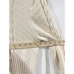 Marled Cream Mock Neck Sweater M Cable Knit Cozy Fall Winter Style Size M Photo 5