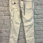 Roberto Cavalli Vintage Y2K  Lace Up Back Ankle Zip White Pants EU 40 (US 10) Photo 0