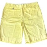 Charter Club  Women’s Golf Shorts Butter Yellow 10.5” inseam Size 14 Preppy Photo 0