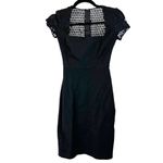 Banana Republic Roland Mouret for Black Bodycon Mesh Sleeve Mini Dress Size 0 Photo 2