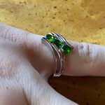 Natural Chrome Diopside Sterling Silver Ring Size 5 Photo 2