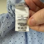 Evereve  Womens Evelyn‎ Cotton Eyelet Top in Light Blue Sz S Spring Pastel Casual Photo 8