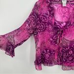 American Vintage Vintage Y2K Pink Floral Tank Top Cardigan 2 Piece Set Early 2000s Coconut Girl Photo 1