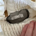 Reformation  - Shirred Neck & cuffs Long Sleeve Blouse Top in White Photo 3