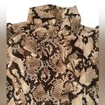 🌼Boutique Snake print long sleeve sheer Brown Photo 3