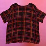 Vintage 80s Brown, Pink, and Orange Plaid Short Photo 6