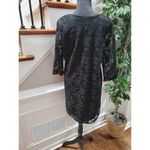 W118 By Walter Baker Women Black Floral Long Sleeve ScoopNeck KneeLength Dress L Photo 6
