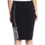 Elie Tahari TAHARI Navy & Black Textured Panel Kim Pencil Skirt Sz 6 Photo 2