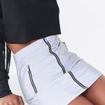 Forever 21 NASA Reflective Mini Zip Up Skirt Draw String Gray Size S NEW Photo 1