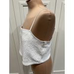 Abercrombie & Fitch  White Sequined Crop Top Girls Night Out Club Ethereal Glitz Photo 3