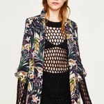 ZARA  | Tropical Floral Open Front Blazer | S Photo 8