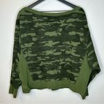 Good American Good‎ American Women’s Green Off The Shoulder Camo Sweatshirt Size 4 Photo 4