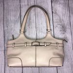 Valerie Stevens leather handbag cream color Photo 0