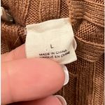 Anthropologie MOTH Wide Ribknit Turtleneck Tan Sweater Tank Top Photo 3