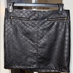 Kenar  Quilted Black Leather Mini Skirt Size 8 Photo 0