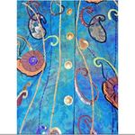 Indigo Moon Vintage Jacket/Blazer Womens Small Blue/Green Bohemian Embroidered Blue Photo 7