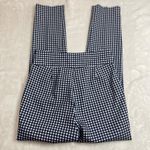 ZARA  Woman Gingham High Waisted Ankle Pants Size‎ 4 Pockets Trousers Navy White Photo 6