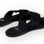 Eileen Fisher new Cross Slide Easy to Wear Flat Leather Sandal Black 9M Photo 3