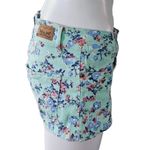 Levi's Turquoise Floral Denim Low Rise Shorty Shorts Size 5 Photo 3