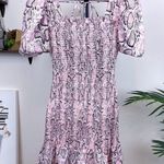 Elliatt  Pink Snakeorint Rosetta Dress Photo 0